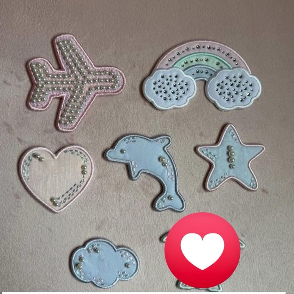Pastel Beaded Patches Set